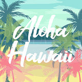 Retro Hawaiian Beach - Wood Print