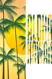 Aloha Hawaii Sunset Palm Trees