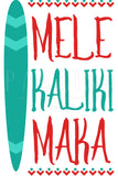 Surfboard Mele Kalikimaka