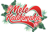Mele Kalikimaka Tropical Leaves