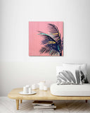 Retro Palm Tree Leaves - Wood Print