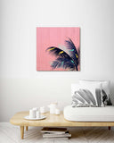 Retro Palm Tree Leaves - Wood Print