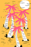 Pink Palm Tree Grove
