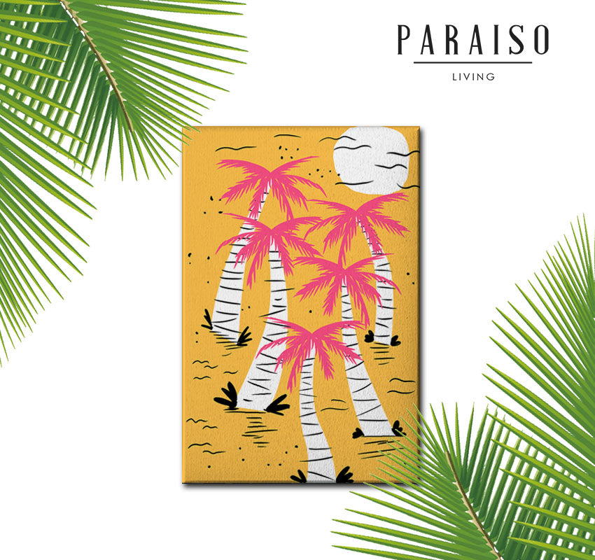 Pink Palm Tree Grove