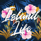 Island Life Tropical Forest Digital Painting - Wood Print 7 x 7