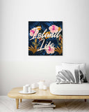 Island Life Tropical Forest Digital Painting - Wood Print