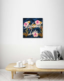 Island Life Tropical Forest Digital Painting - Wood Print