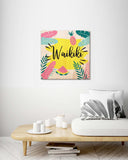 Tropical Fruits And Hawaiian Leaves - Wood Print