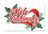 Mele Kalikimaka Tropical Leaves