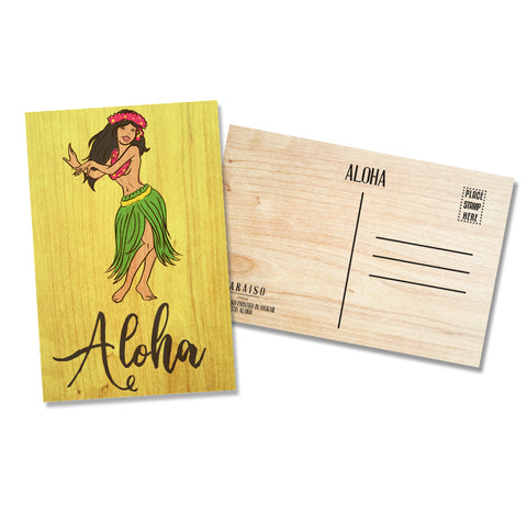 Hula Girl Aloha Yellow