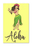 Hula Girl Aloha Yellow