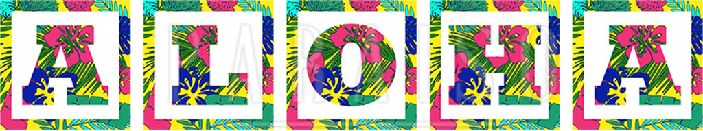 Aloha Letters Set PARAISOLIVING
