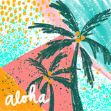 Colorful Aloha Palm Trees - Wood Print