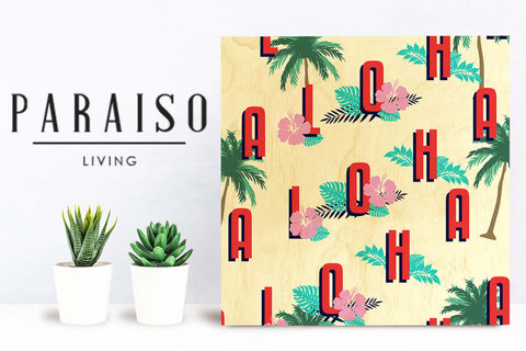 Aloha Vintage Style - Wood Print