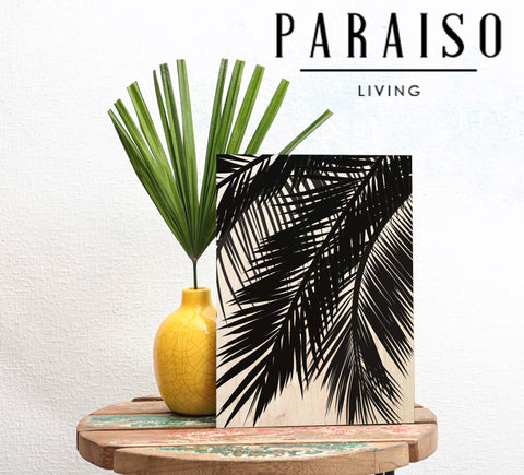 Vintage Black Palm leaves