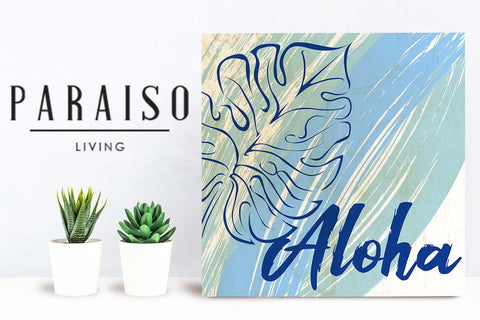 Monstera Leaf Hawaiian Design - Wood Print