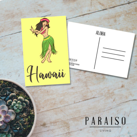 Hula Girl Hawaii Yellow