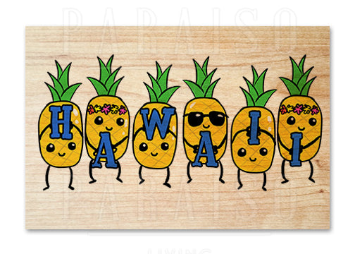 Cute Pineapples Hawaii Blue