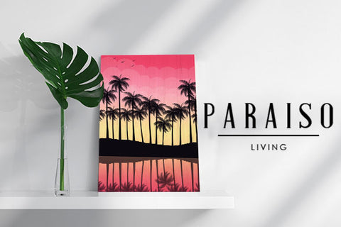 Island Reflection Palm Trees