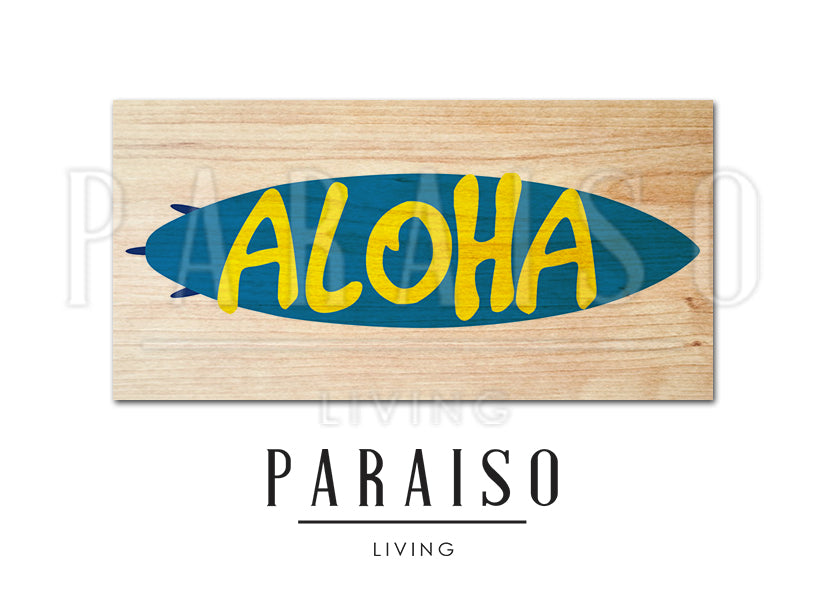 Aloha on Surfboard