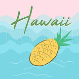 Tropical Fruit Pineapple Hawaiian Theme - Wood Print 7 x 7