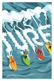 Surfing in Hawaii Travel Print