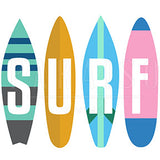 Retro Surfboards - Wood Print