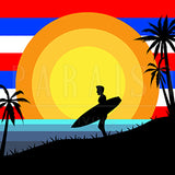 Retro Surfer Silhouette 2