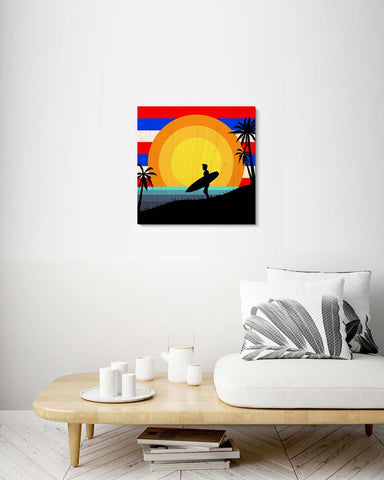 Retro Surfer Silhouette 2