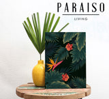 Vintage Tropical Leaf Birds of Paradise