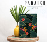 Vintage Tropical Leaf Birds of Paradise