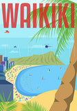Waikiki Beach Shore Digital Print