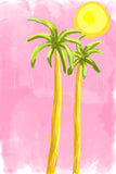Palm Trees Pink Sky