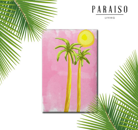 Palm Trees Pink Sky
