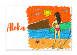 Diamond Head Surfer Aloha